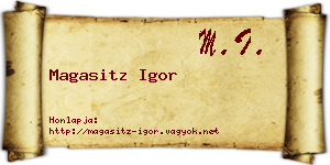 Magasitz Igor névjegykártya